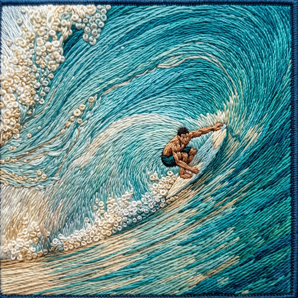 Embroidered Inside the Curl